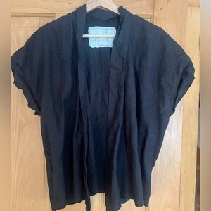 Madrid Cropped Linen Wrap Top from brand Not Perfect Linen. Never Worn.